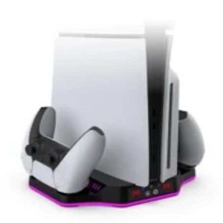 پایه فن ps5 اسلیم + شارژ دسته و نور rgb  مدل 3583