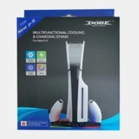 پایه فن ps5 اسلیم + شارژ دسته و نور rgb  مدل 3583