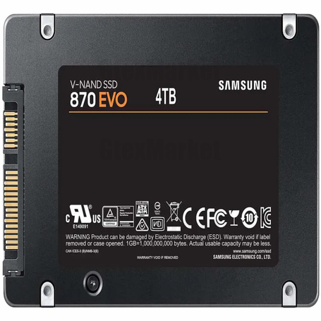 SSD سامسونگ 870 EVO 4TB با دوام ۲۴۰۰TBW