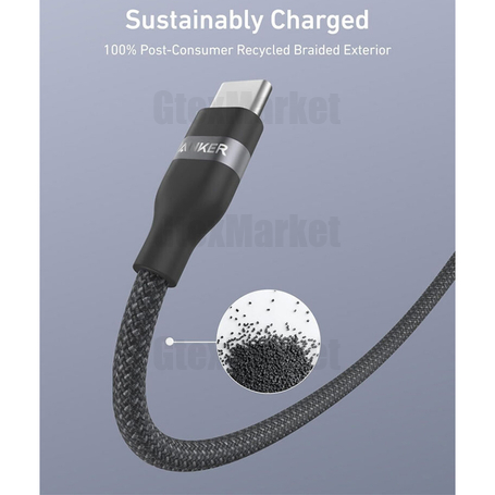 کابل تبدیل USB-C به USB-C انکر مدل A82E2 طول 1.8 متر با توان 240 وات