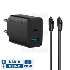 شارژر دیواری 20 وات انکر مدل B2348 به همراه کابل USB-C به طول 1.5 متر مشکی