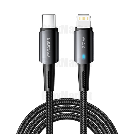 کابل تبدیل USB-C به لایتنینگ اساگر مدل CG01 طول 1 متر