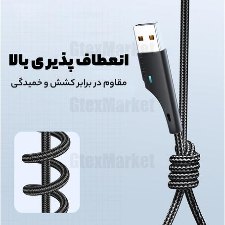 کابل تبدیل USB به لایتنینگ/MicroUSB/USB-C اساگر مدل LS01 طول یک 1.2 متر مشکی