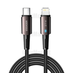 کابل تبدیل USB-C به لایتنینگ اساگر مدل CG01 طول 1 متر خاکستری