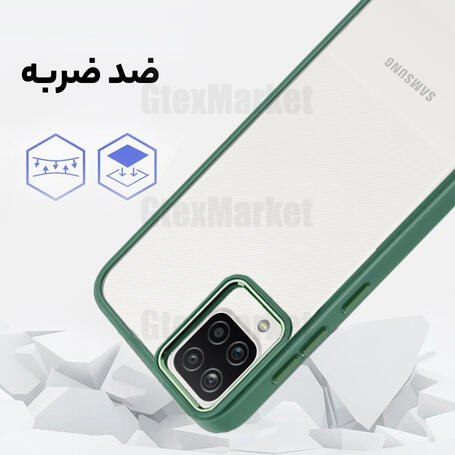 قاب موبایل سامسونگ Galaxy A12 مدل Shine سبز