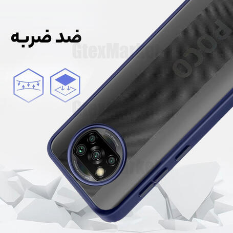 قاب موبایل شیائومی Poco X3 NFC / Poco X3 Pro مدل Shine سرمه ای