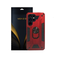 کاور ونزو مدل Armour مناسب برای گوشی موبایل سامسونگ Galaxy S22 Ultra قرمز