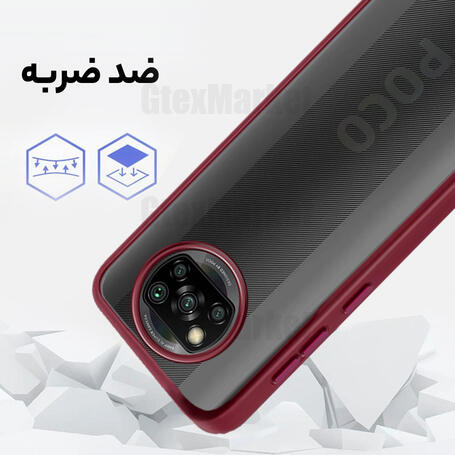 قاب موبایل شیائومی Poco X3 NFC / Poco X3 Pro مدل Shine قرمز