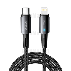 کابل تبدیل USB-C به لایتنینگ اساگر مدل CG01 طول 1 متر مشکی