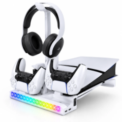 پایه فن + شارژر دسته ps5 slim & pro